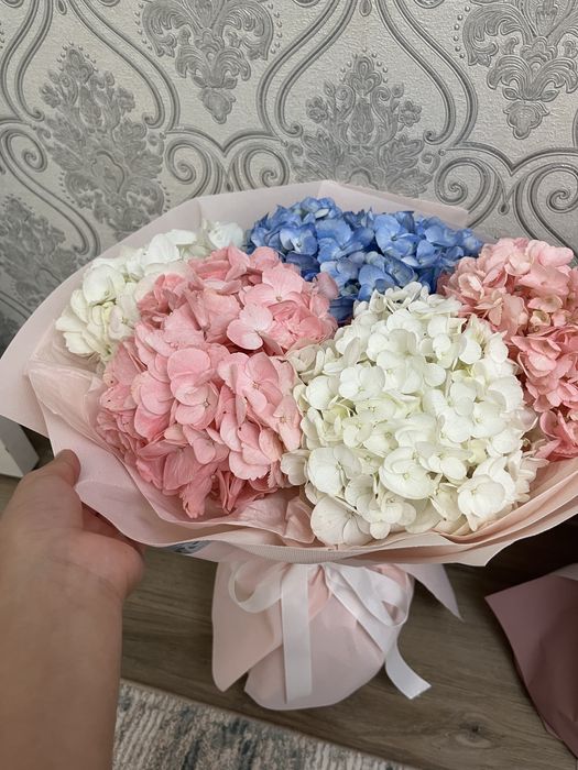 Свежий букет из гортензий г.Актау