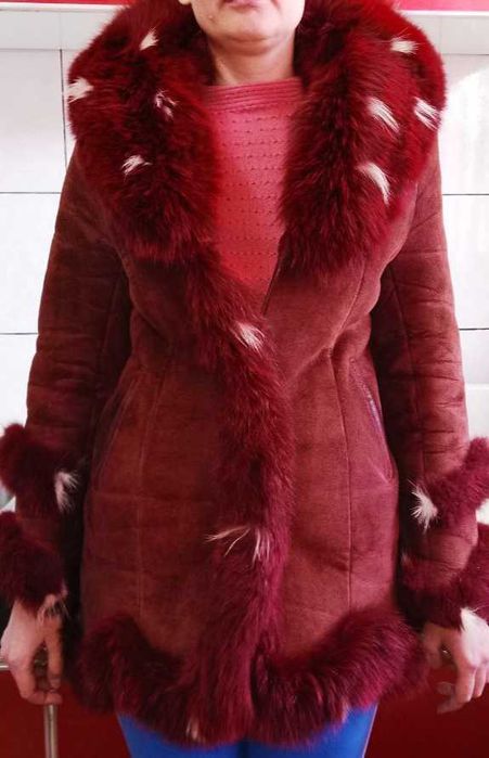 Шуба натуральная замша.