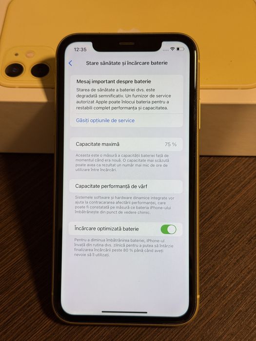 Iphone 11 Yellow, stare buna, liber de rețea