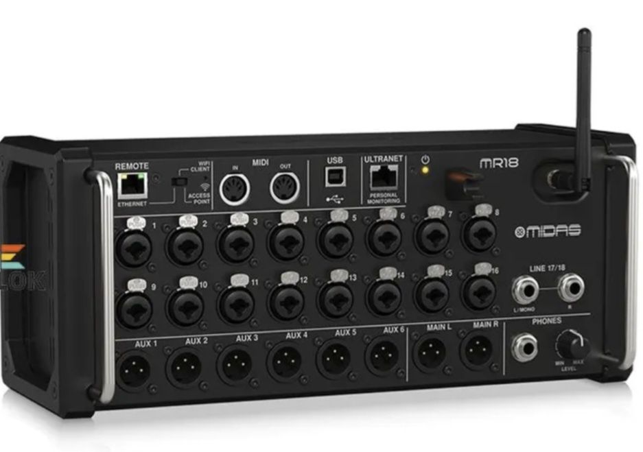 Цифровой микшерный пульт,MIDAS MR18,18 каналов, WiFi модуль