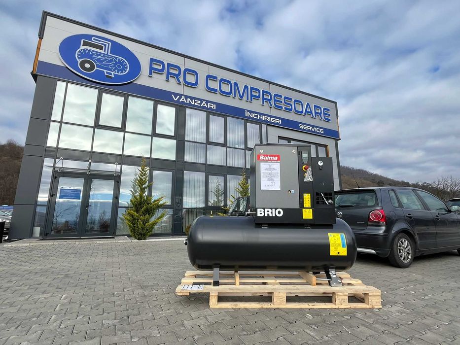 Compresor cu surub NOU BALMA BRIO 7.5KW 10 BAR 500 L cu uscator de aer