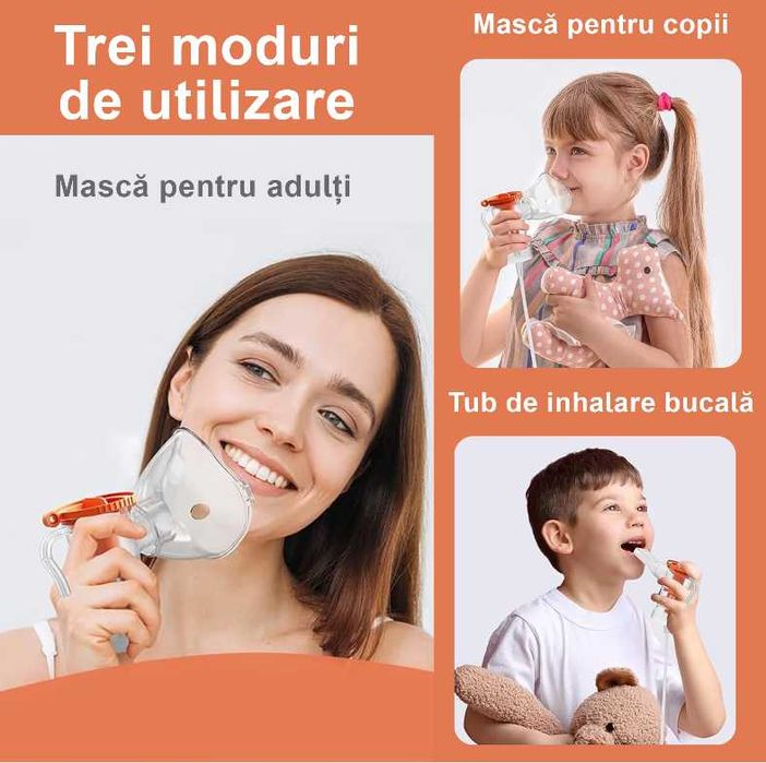 Aparat Aerosoli NOU Profesional Compresor Nebulizator Silentios Garant