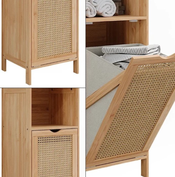 Шкаф за пране бамбук/ратан Vicco