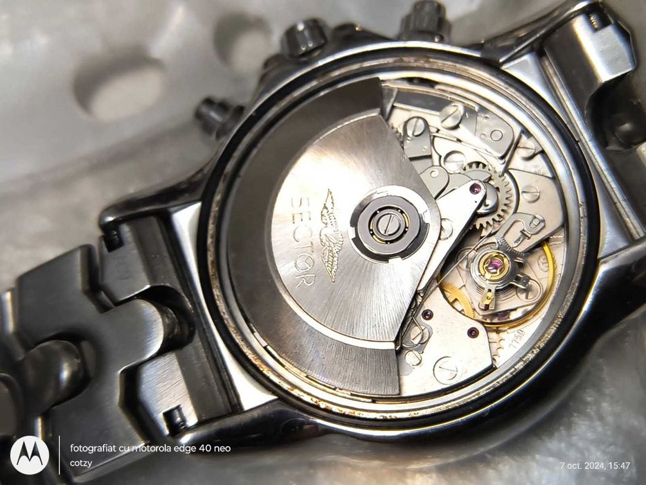 Sector turnabile automatic cronograf 7750 față cristal