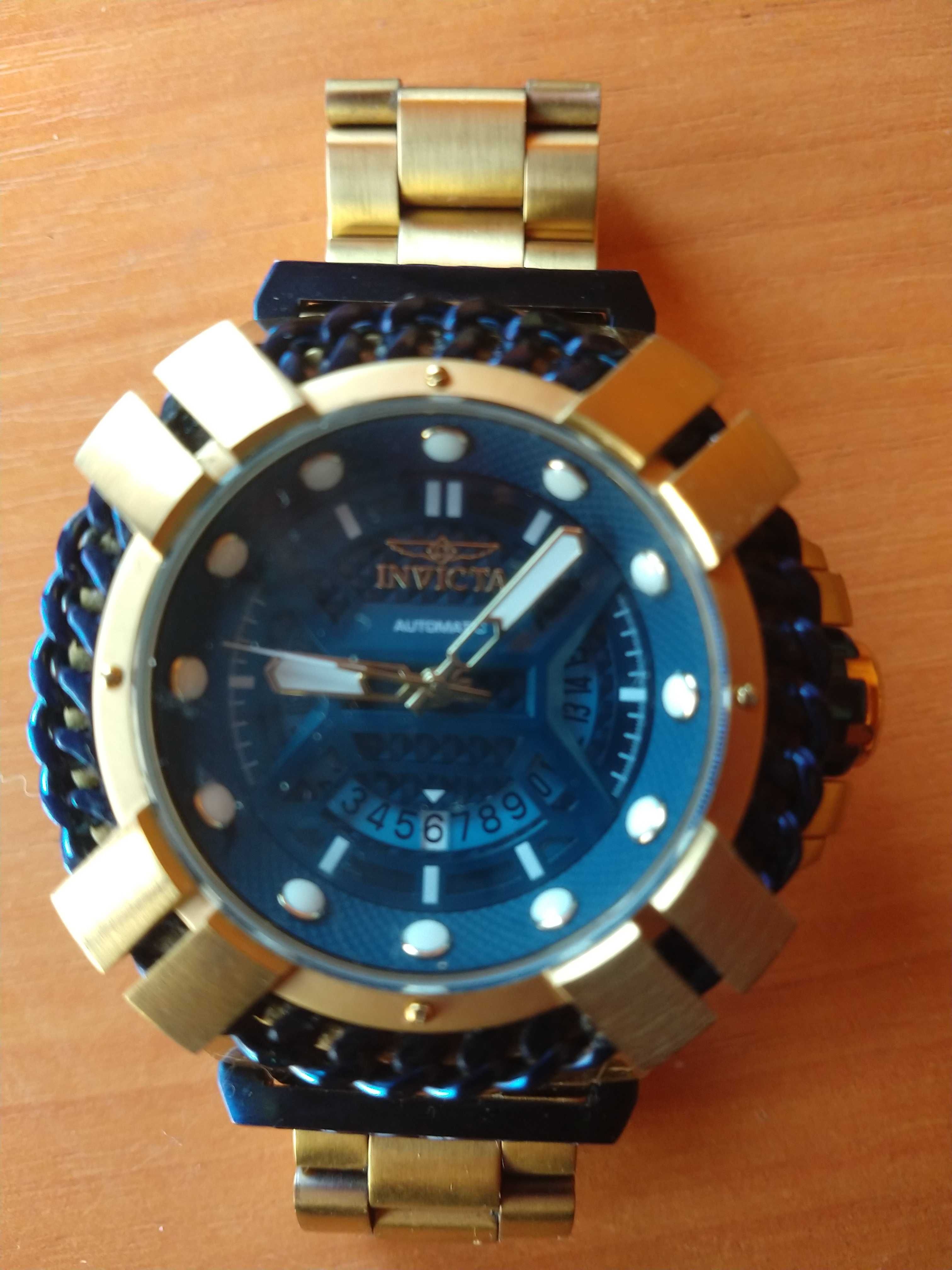 Ceas automatic Invicta Bolt blue/gold 55 mm BLACK FRIDAY