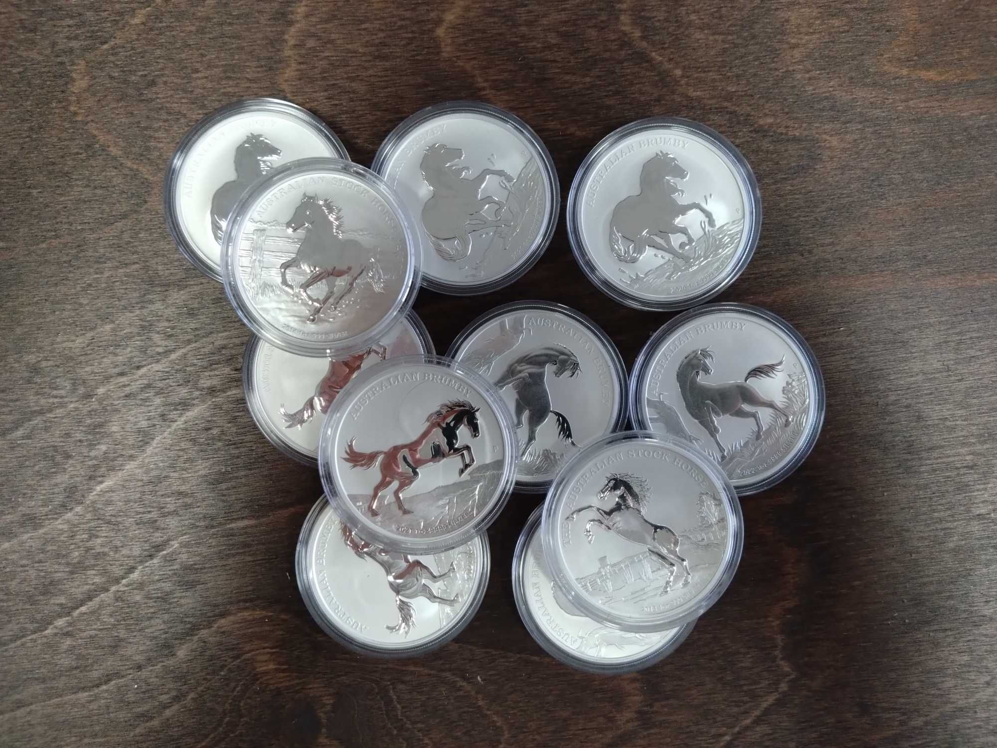 Сребърни монети Stock horse/Australian brumby, 1oz, 999/9999