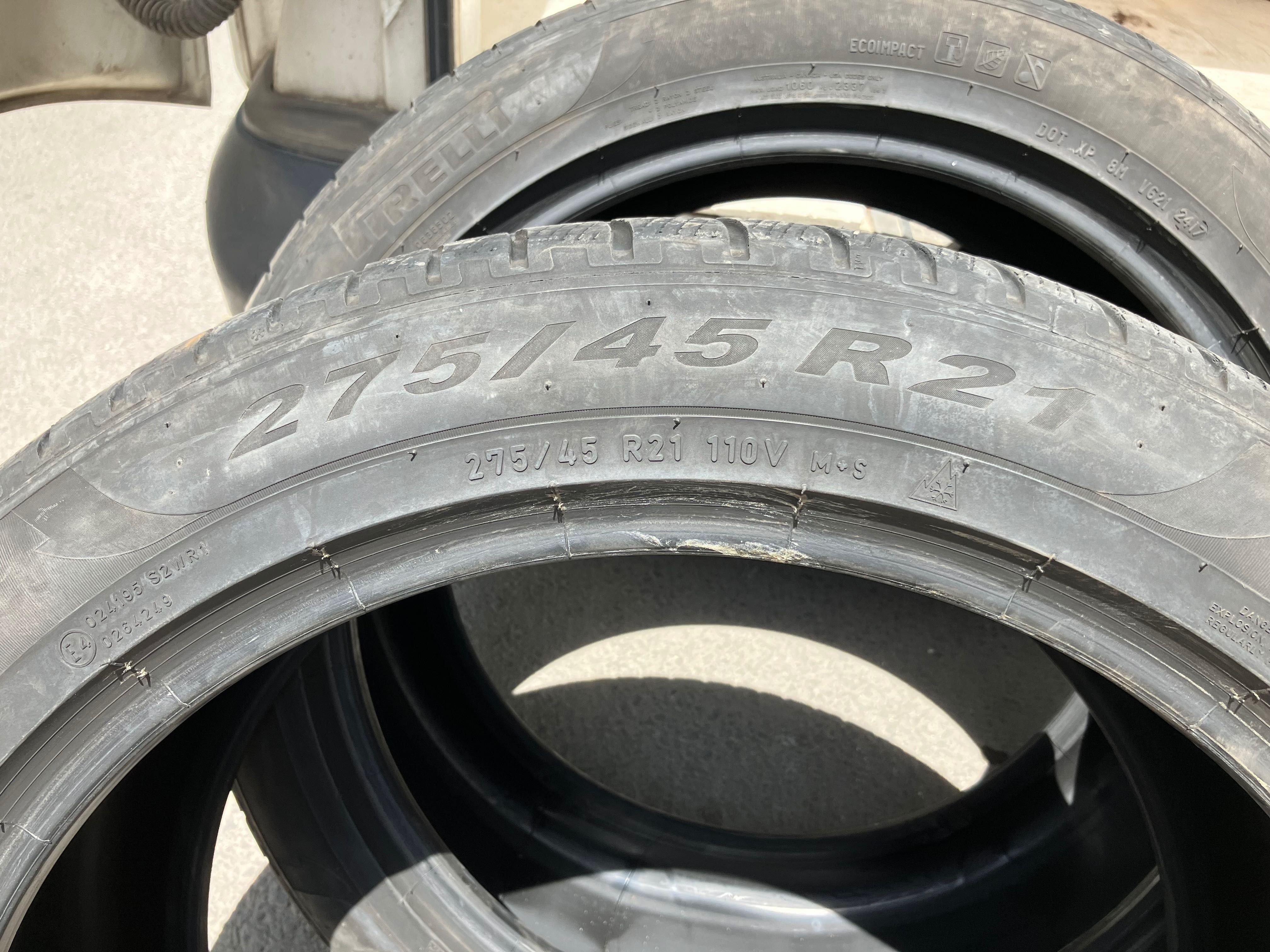 Гуми спорт пакет 275/45/21 315/40/21 Pirelli scorpion MO, 4мм 2017г.