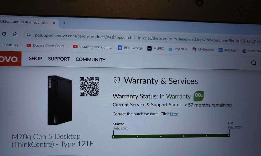 Lenovo ThinkCentre M70Q Tiny Gen.5, i3-14100T, 16GB, 512GB M2