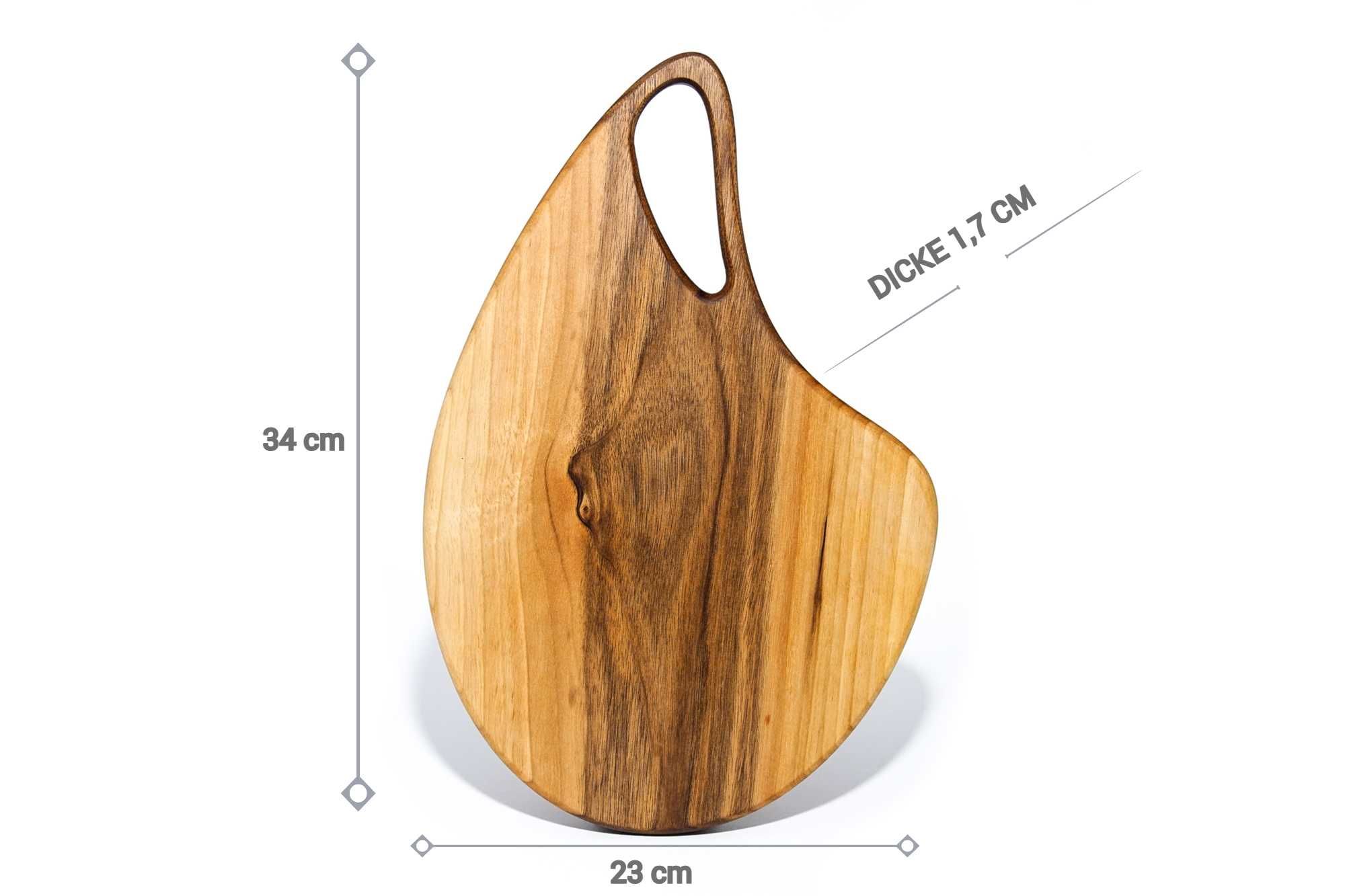 Venitera орехова дъска с дръжка 34x23 – ръчна изработка за кухня