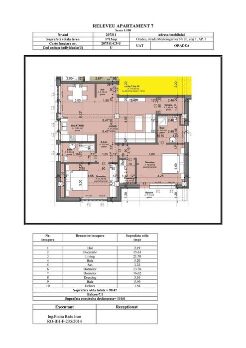 Vindem fara comision apartamente noi cu 3 cam in bloc nou S+P+3E