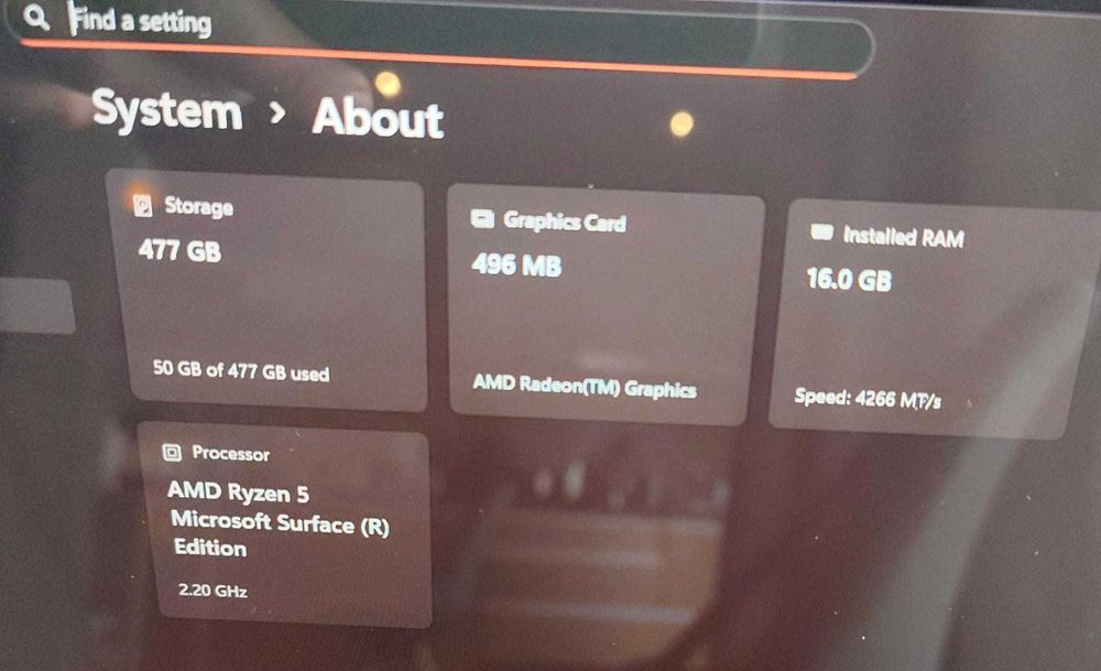 2022 Microsoft Surface Laptop 4 Ryzen5 Touchscreen Slim Metal