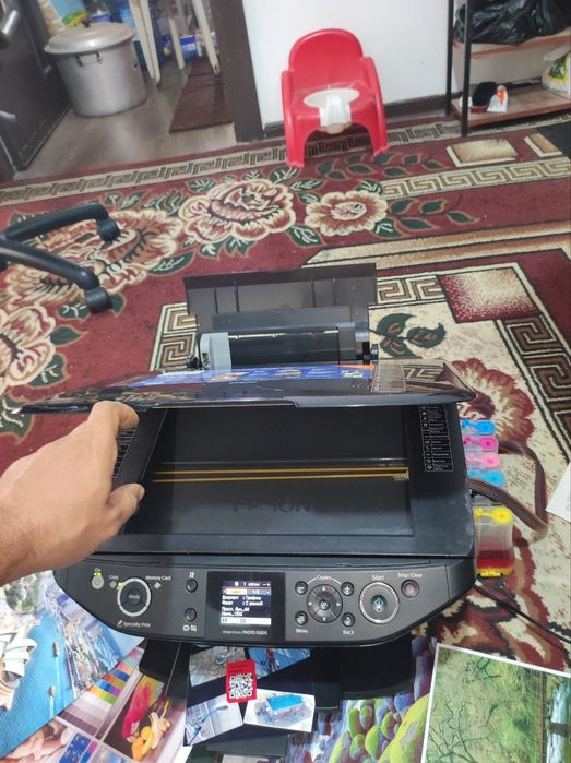 Epson 615 dyuz 100% zaprafka polni 3tasi 1da 6ta rangli prabeg 1200 ta