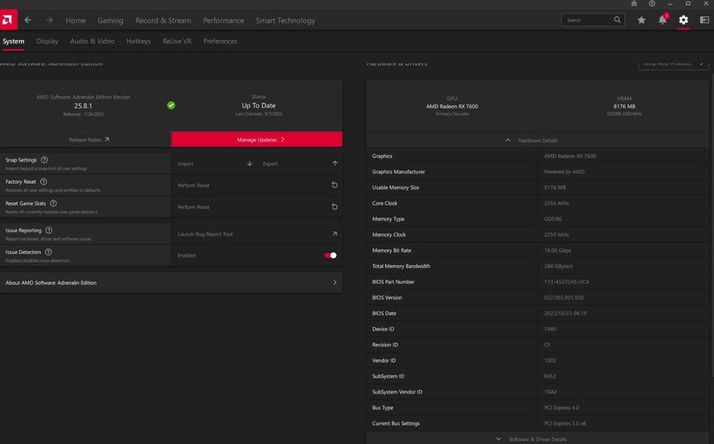 Placa video Radeon RX 7600 Pulse 8GB echivalent rtx4060 GARANTIE 36LUN