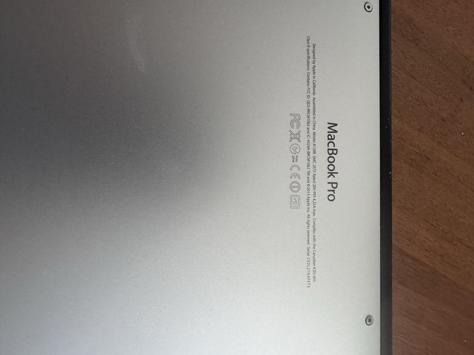 Macbook pro  retina 15