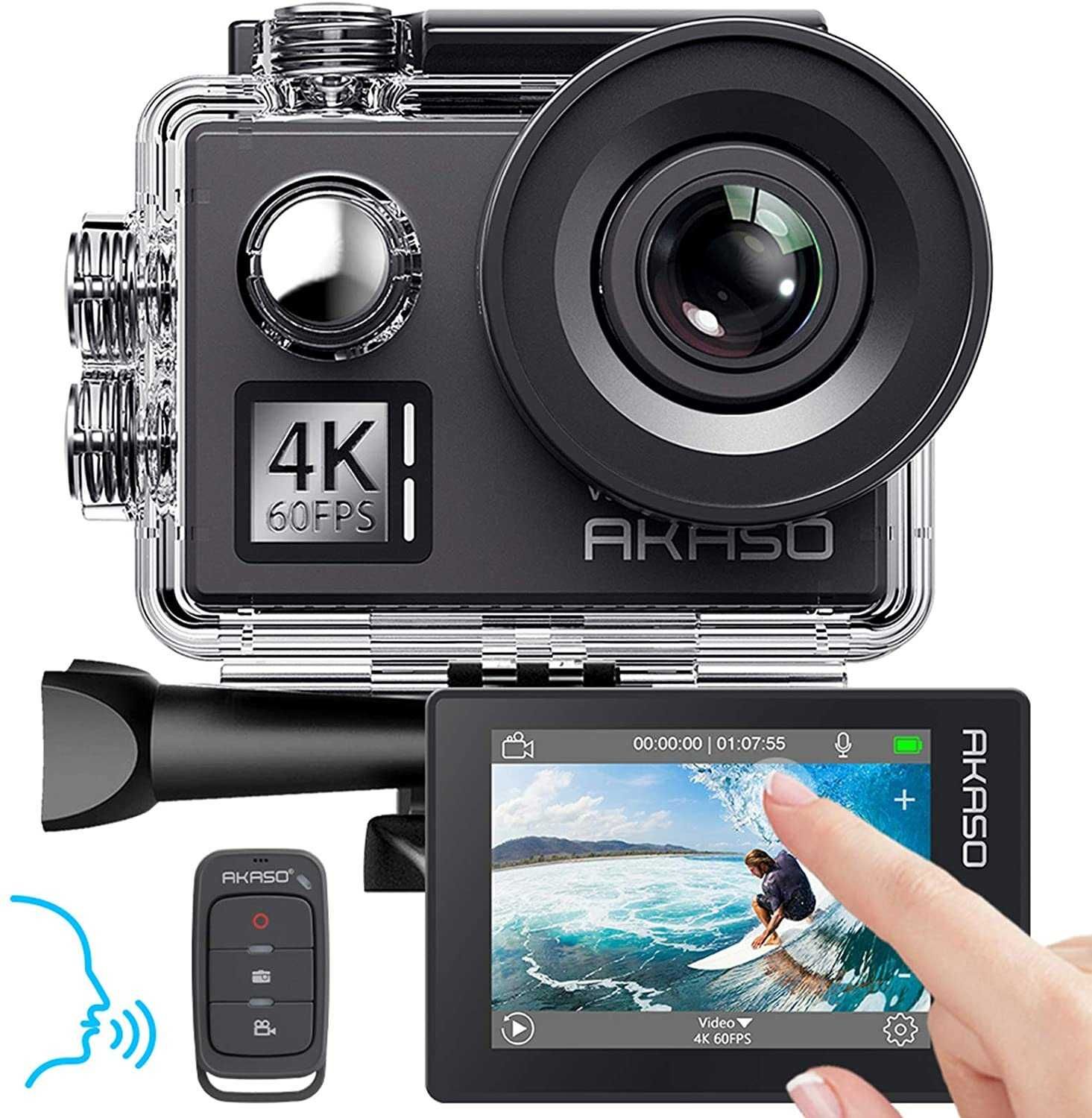 Camera video Akaso V50 Elite, 4K, 60FPS, Touchscreen, Wi-Fi, Bluetooth