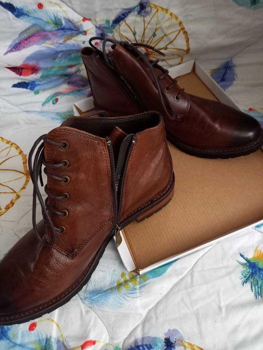 Vand ghete de piele naturala maro nr 37 brat 24 cm