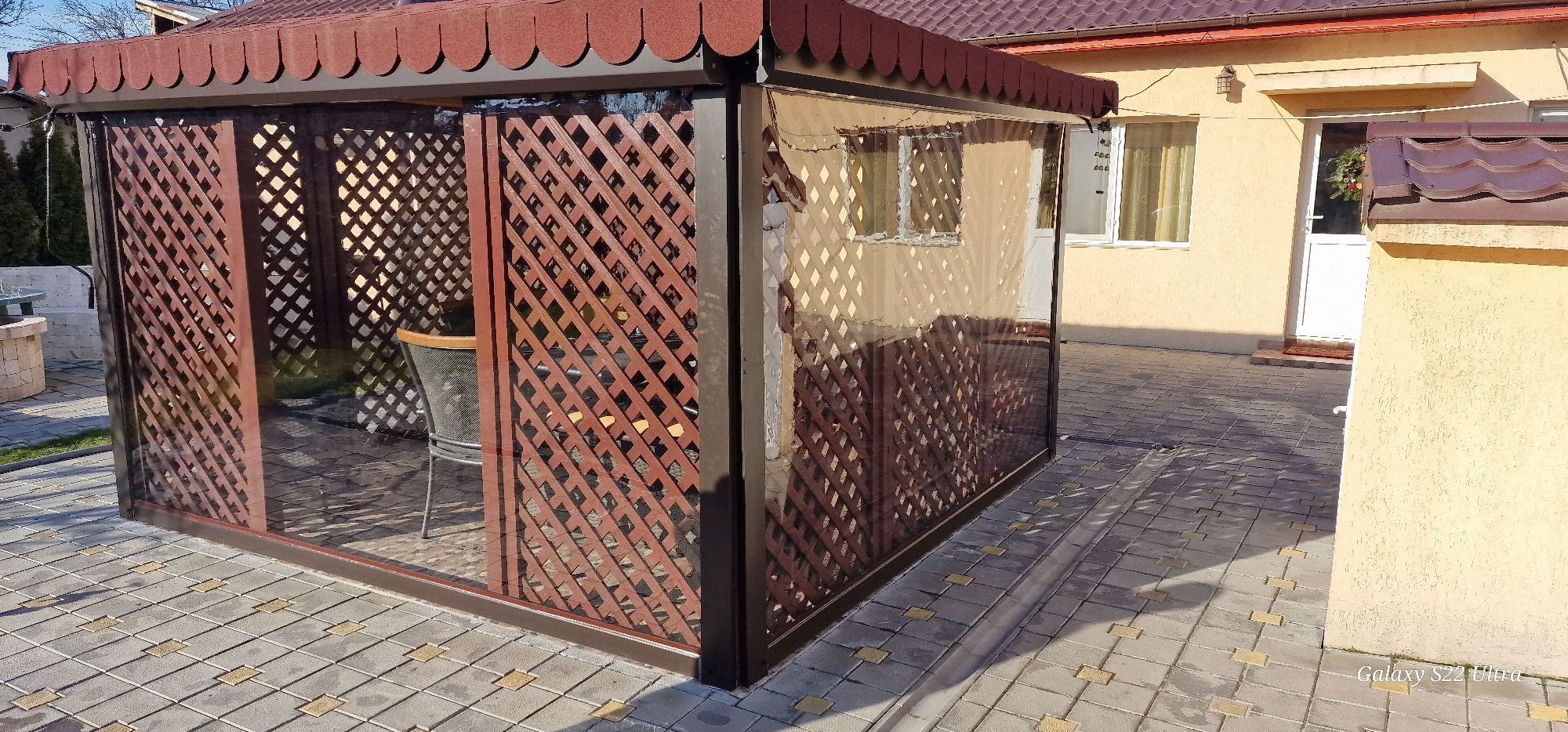 Folie , Inchidere terasa folie transparenta, rulou transparent