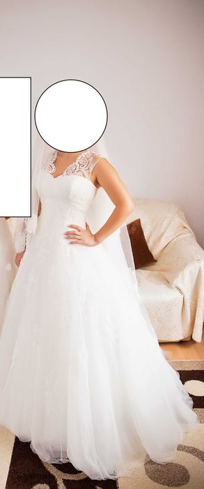 Rochie de mireasă Pronovias Barcelona, M, cu voal și husa incluse