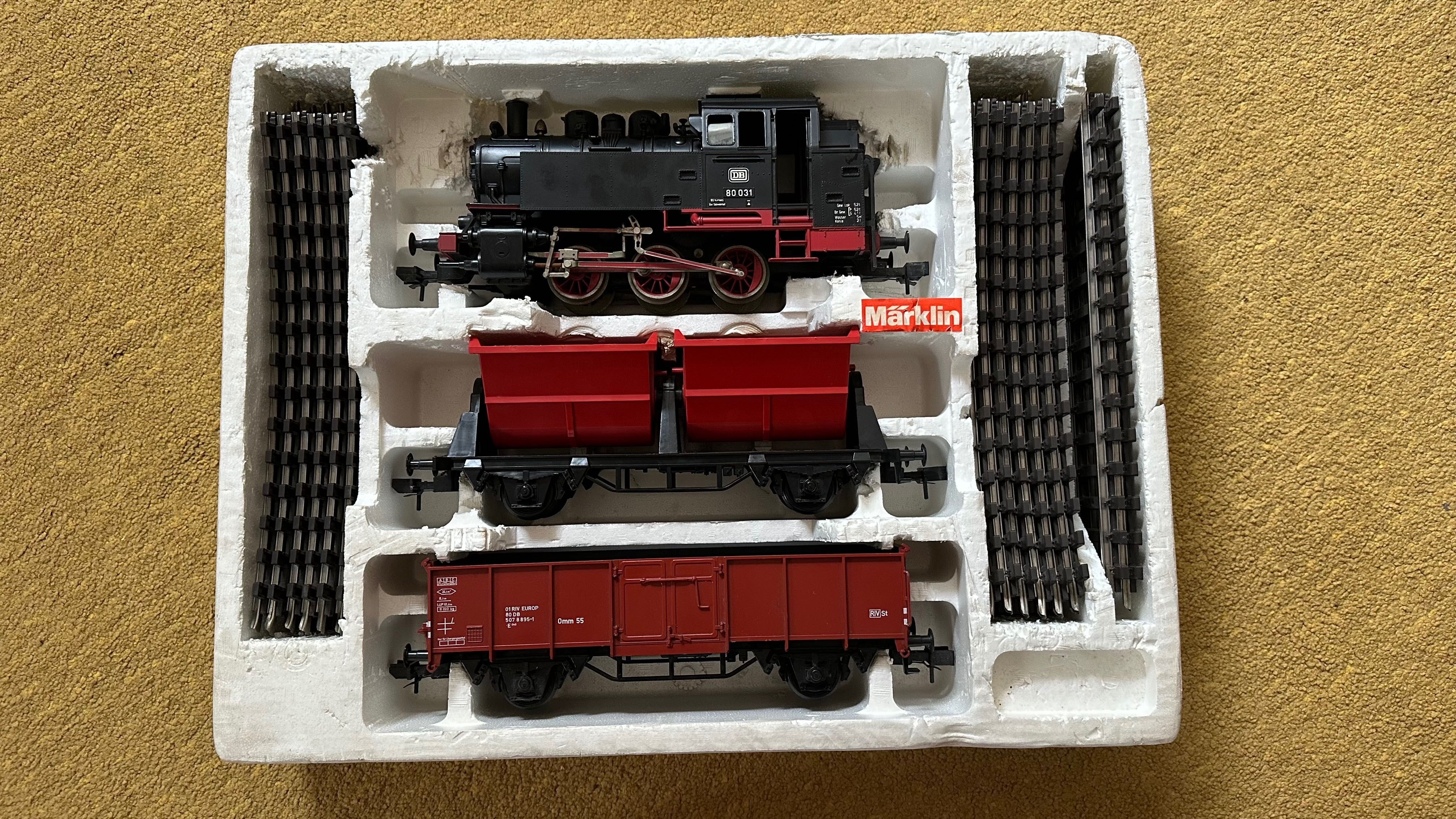 Marklin 5500 Spur 1 an 1970 set tren sine foarte rar locomotiva vagon