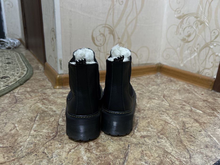 Обувь челси с мехом подошва нескользящая