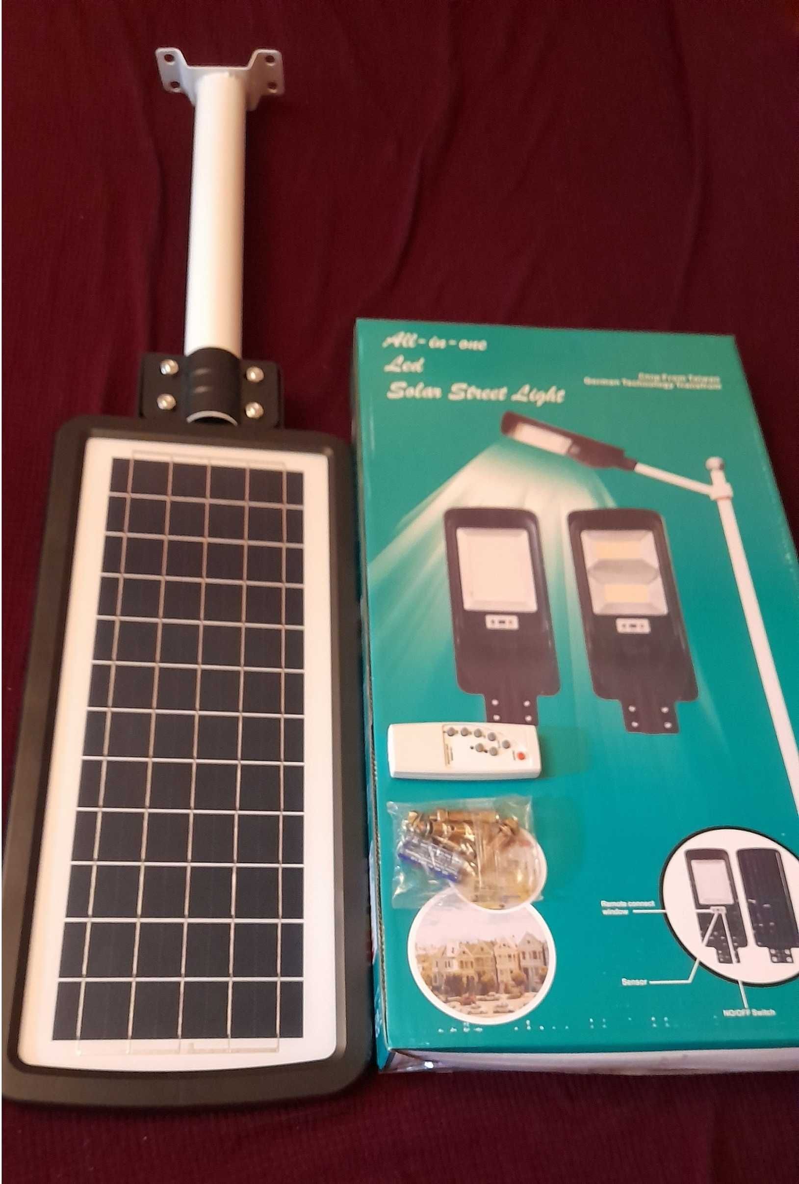 Lampa Stradala Solara 300W exterior mare senzori telecomanda suport