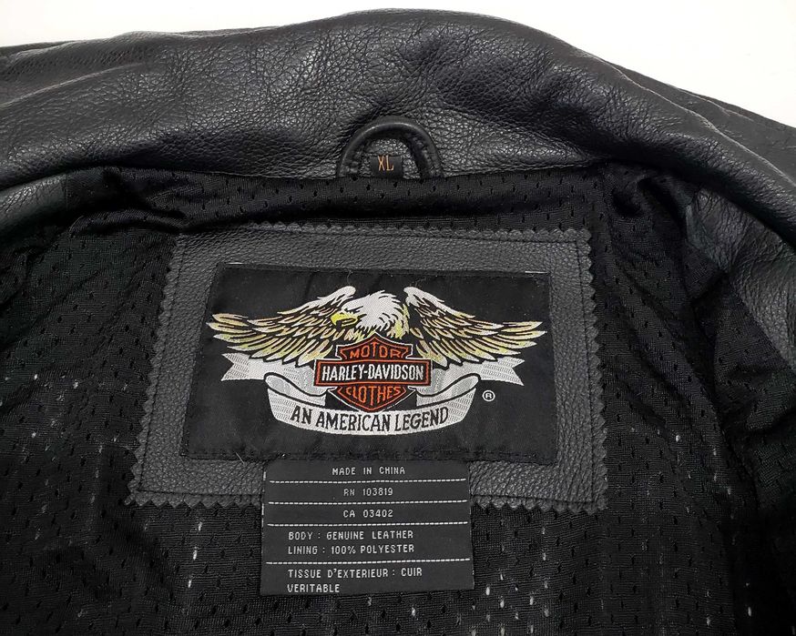 HARLEY DAVIDSON Харли Оригинално Кожено Рокерско Яке Рокерия Кожа L-XL