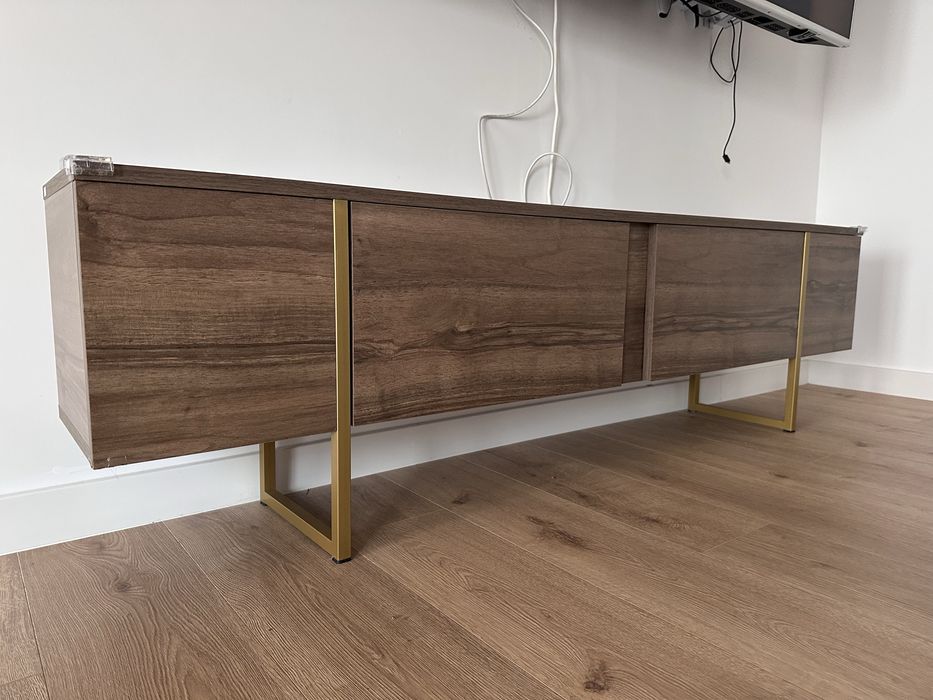 Vand set comoda tv + masuta de cafea lemn de nuc