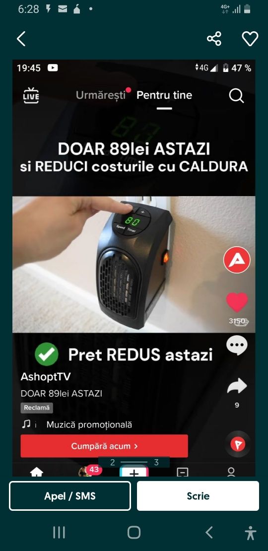 2 Radiatoare încălzire 400 w