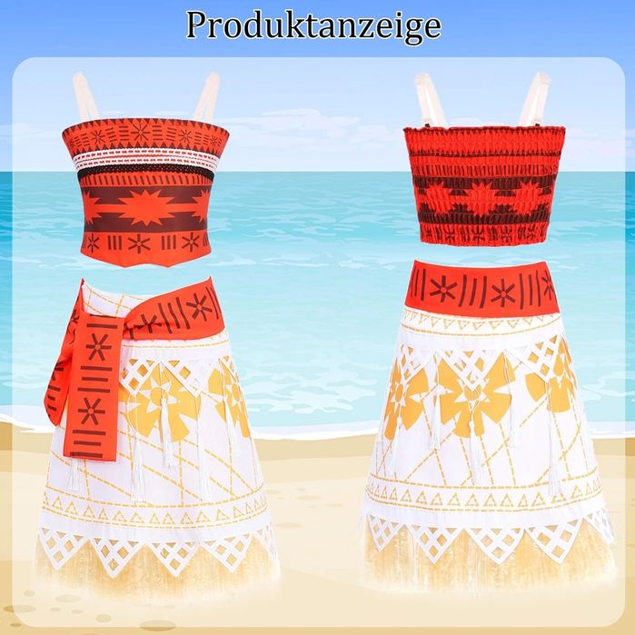 Costumație Vaiana cu accesorii, xl, noua