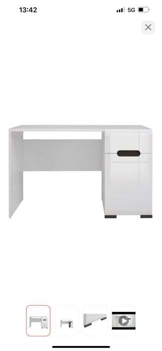 Стол письменный белый ацтека