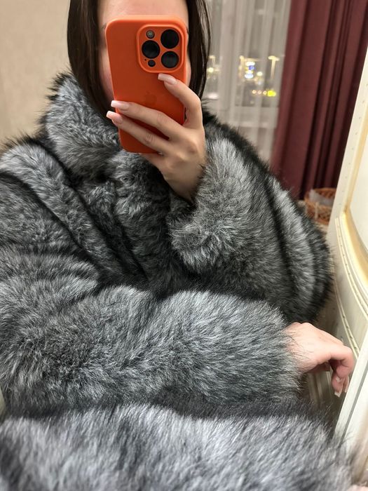 Продам эко шубу чернобурка