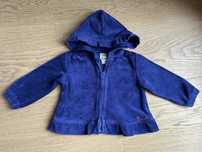 Hanorac bebe 6-9 luni cu glugă, albastru, Zara Baby