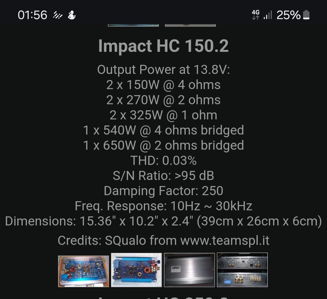 Amplificator auto 2 canale/mono Impact, Caliber, Impulse