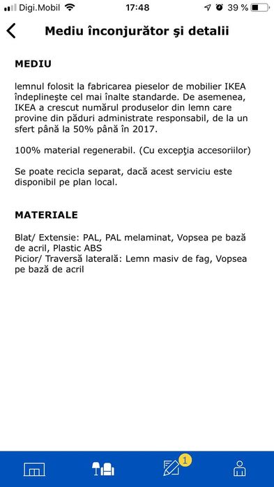 Masa extensibila ikea