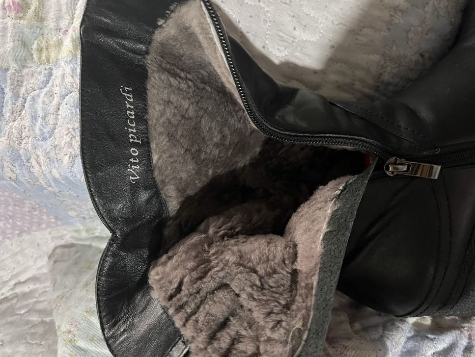 Кожаные  сапоги 39 р