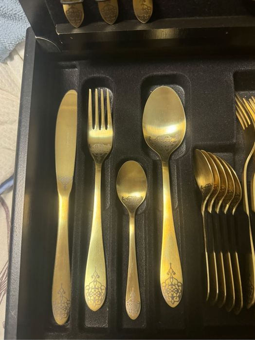 Сет прибори злато 24к