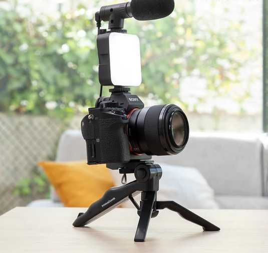 Kit Pentru Videoclipuri Cu Trepied Vlogging, Filmare, Lumina, Microfon