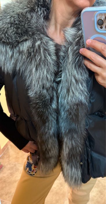 Дамско яке естествен косъм