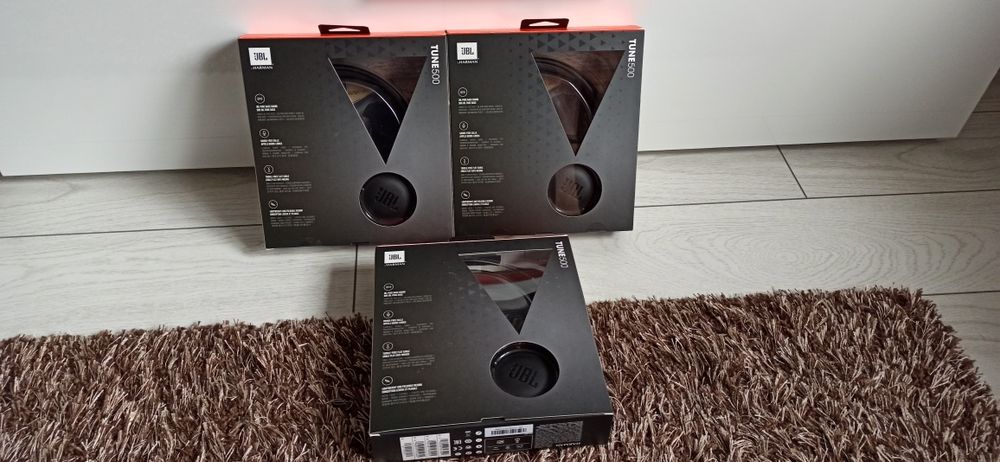 Căști JBL Tune 500, Cu fir, On-ear, Microfon, Negru