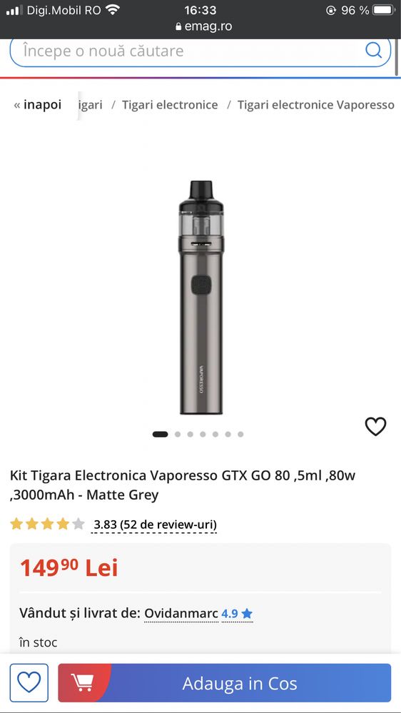 Vand tigarii electonice(vape-uri)