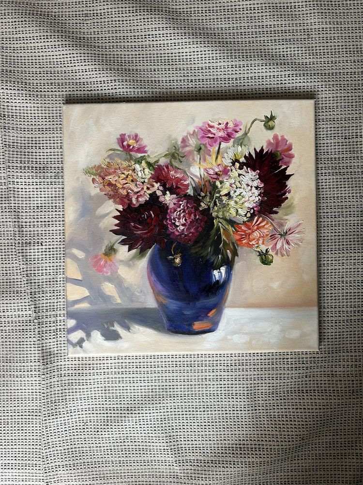 Картина маслом букет цветов
