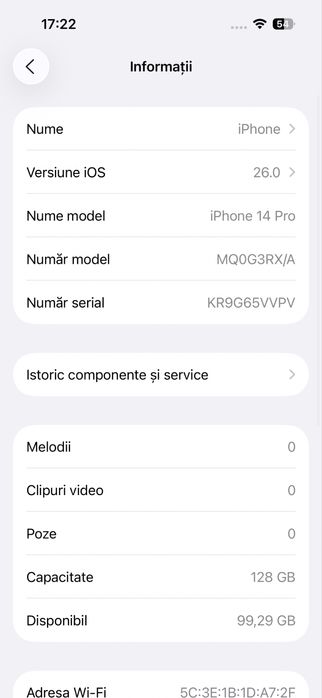 SMARTPHONE Apple iPhone 14 Pro, Deep Purple, 128 GB