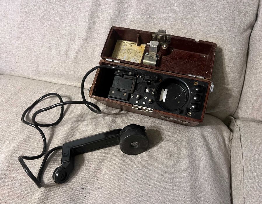 Telefon militar de campanie TC 72 model romanesc complet colectie