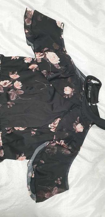 Rochie lunga, imprimeu floral, foarte lejera, m-l, 36-38