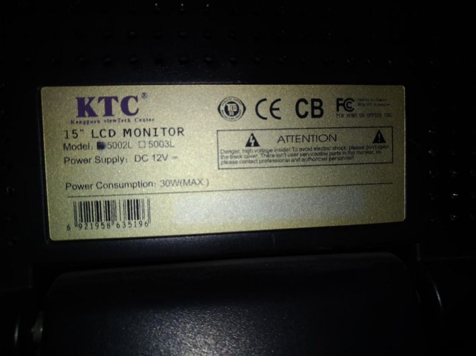 Monitor lcd KTC 15 inch