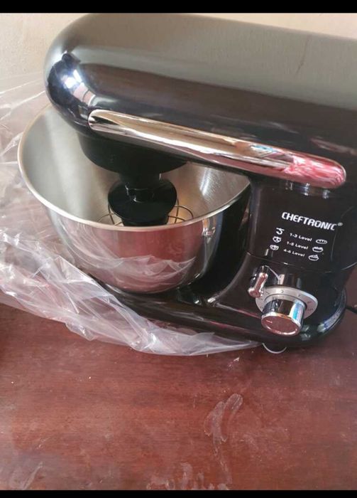 Mixer cu bol de oțel cu cap rabatabil