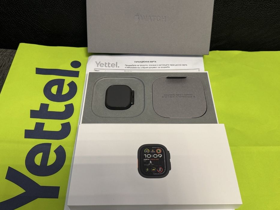 КАТО НОВ 49mm Apple watch Ultra 2 Гаранция Yettel 2026г. Black