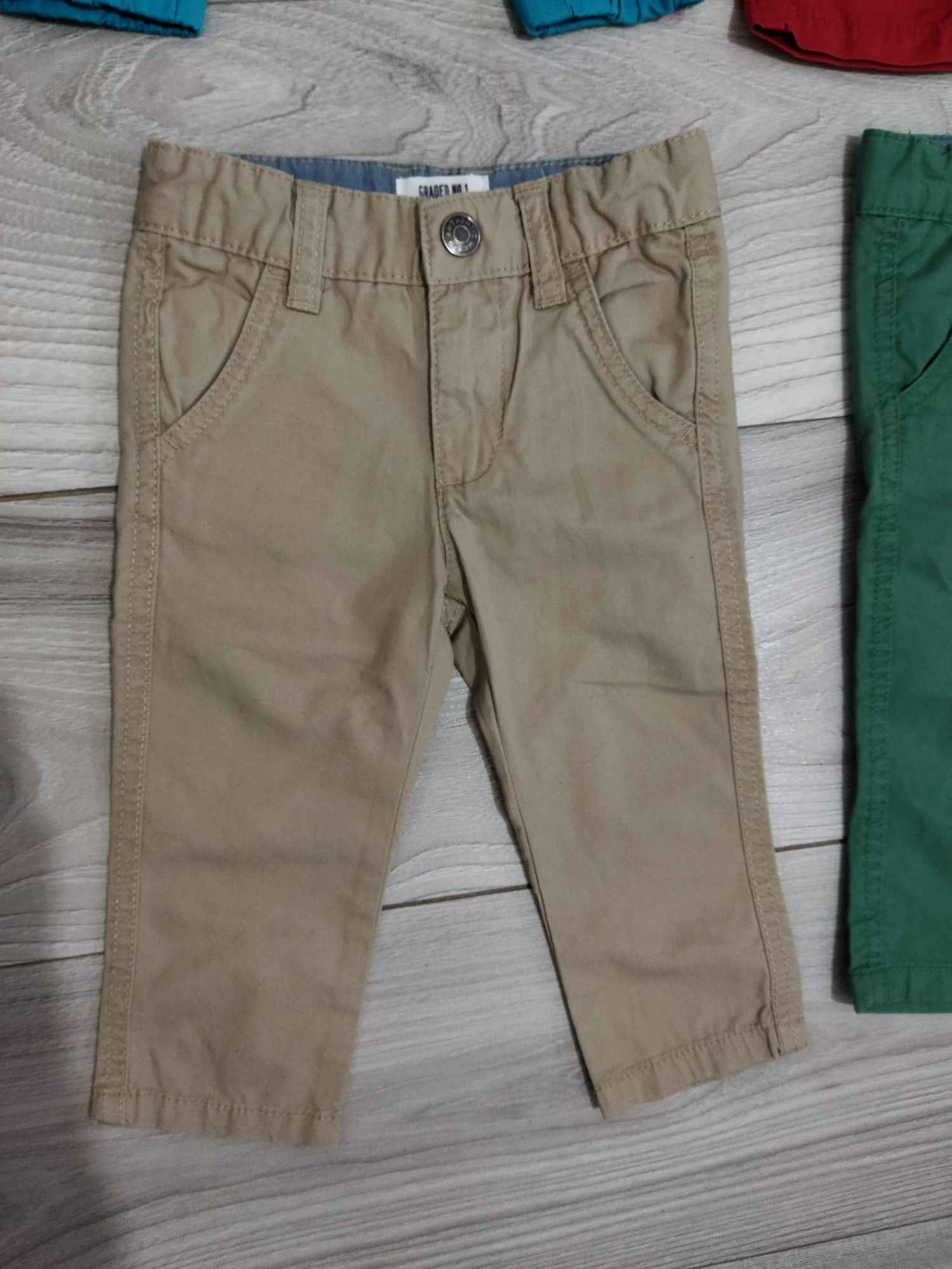Lot 5 perechi de pantaloni eleganți subțiri băiat 9-12 luni mărimea 80