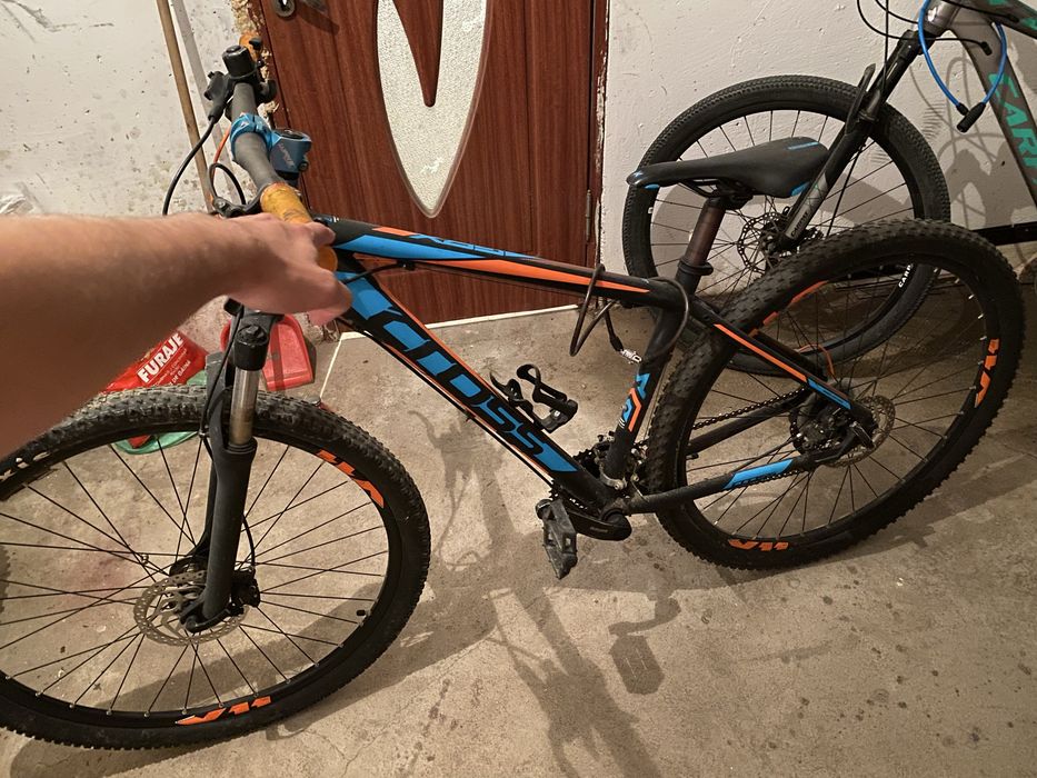 Bicicleta MTB 29-er Cross GRX 7 hdb, Black/Blue, 51cm