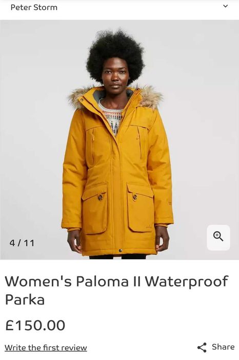 Geaca dama Peter Storm Paloma Parka masura M Redusa 50%